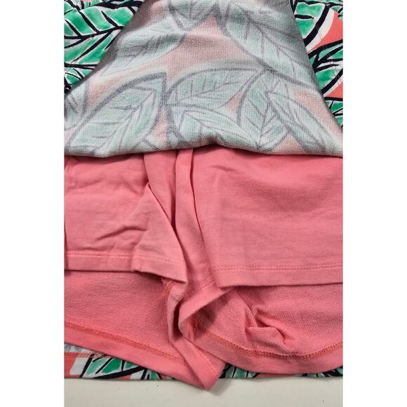 Crown & Ivy  XL pull on terry cloth skort pink green floral active mini modest - Picture 4 of 9